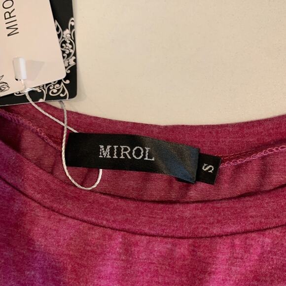 Mirol Tank Top Womens S Small Geranium Crew Neck Chest Pocket Sleeveless Stretch - Picture 9 of 12